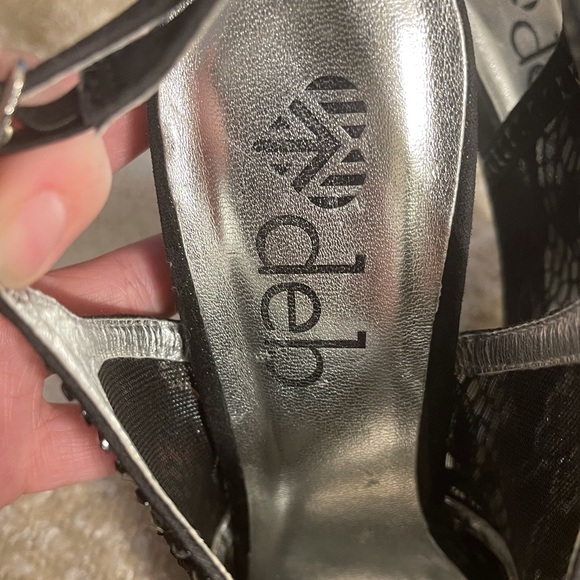 Deb black lace heels size 8 - Picture 7 of 9